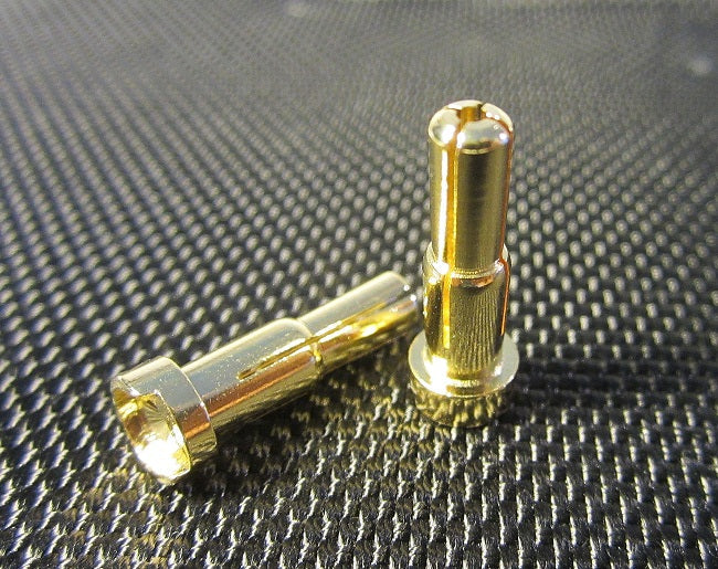 TQ Wire 4mm + 5mm Double Male Bullets (pr.) Gold 20mm 2511