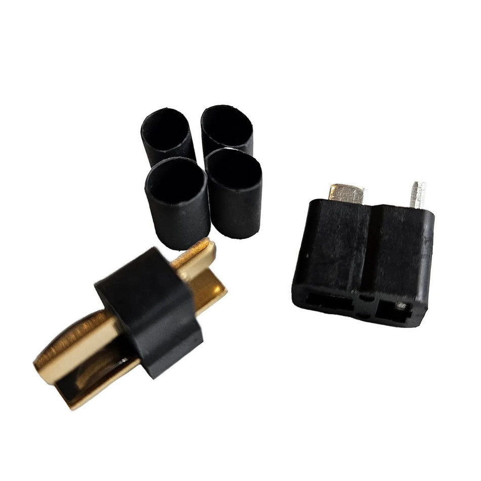 WS Deans Ultra Plug HB High TempBlack Male & Female Pair w/ Shrink 1310