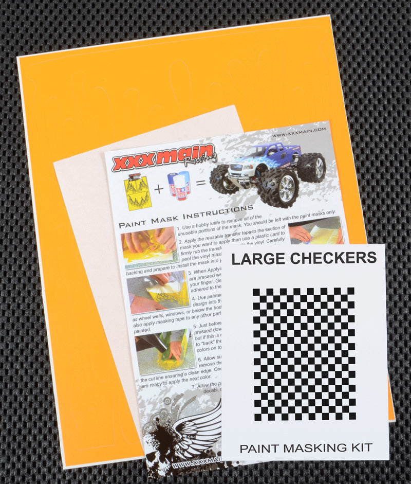 XXX Main Racing Large Checkers Paint Mask  M007L