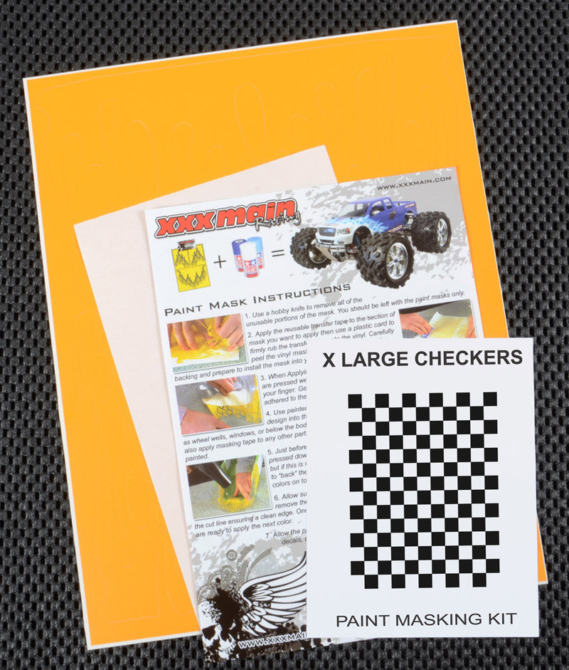 XXX Main Racing X Large Checkers Paint Mask  M016L