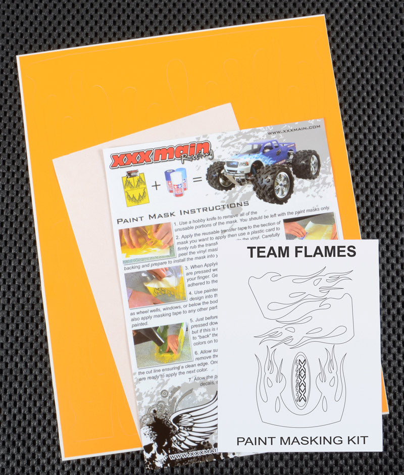 XXX Main Racing Team Flames Paint Mask  M035L