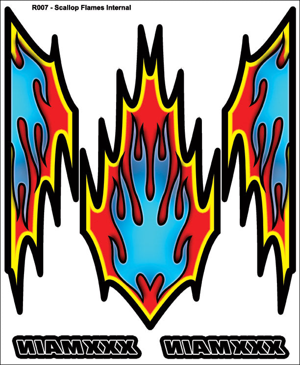 XXX Main Racing Scallop Flames Internal Graphic R007