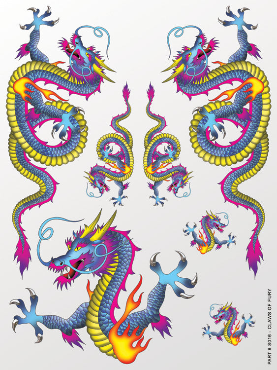 XXX Main Racing Claws of Fury Sticker Sheet  S016