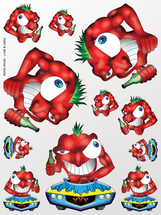 XXX Main Racing Road Rage Sticker Sheet  S017