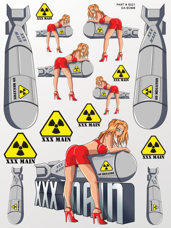 XXX Main Racing Da Bomb Sticker Sheet  S021