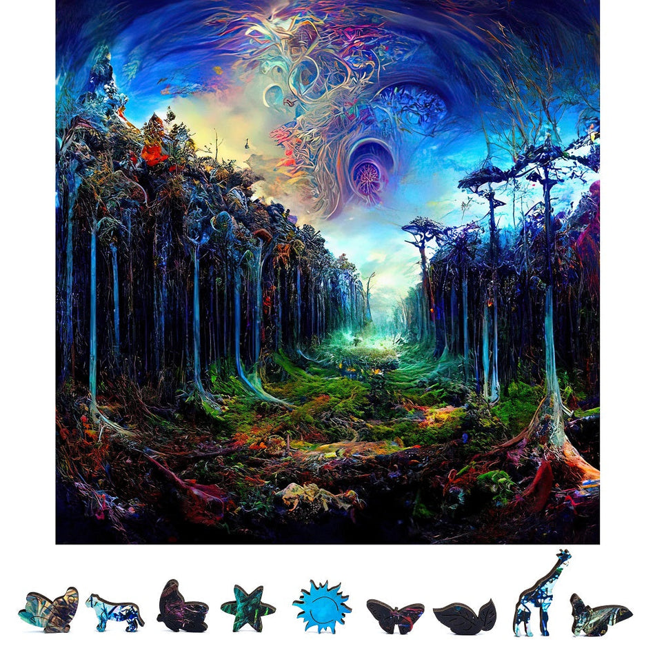 ZenChalet Puzzles Epic Forest Wooden Jigsaw Puzzle 500 pcs EF500
