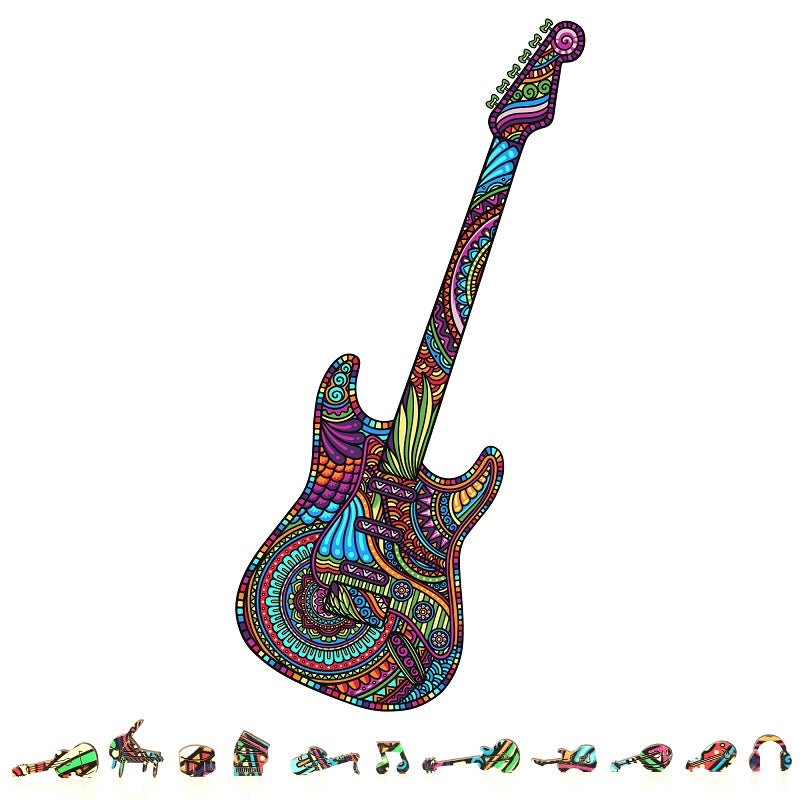 ZenChalet Puzzles Guitar Wooden Puzzle 200 Pcs  G200